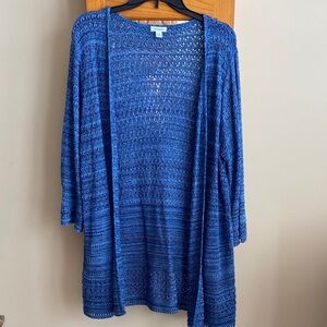 Westport Royal Blue Open Knit Cardigan